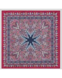 Etro - Silk Pocket Square With Floral Paisley Motif - Lyst