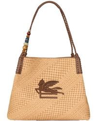 Etro - Large Raffia Libra Tote Bag - Lyst