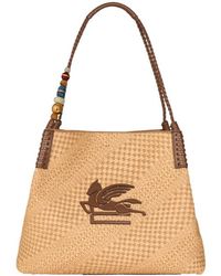 Etro - Large Raffia Libra Tote Bag - Lyst