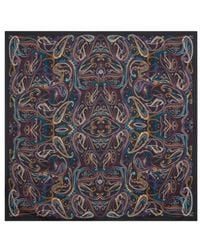 Etro - Silk Scarf With Paisley Foliage Motif - Lyst