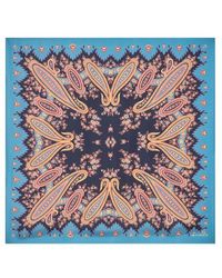 Etro - Silk Scarf With Placed Print - Lyst