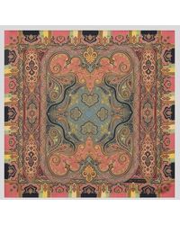 Etro - Silk Pocket Square With Floral Paisley Motif - Lyst