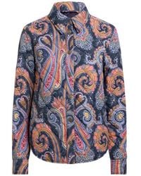 Etro - Quilted Overshirt With Paisley Motif - Lyst
