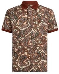 Etro - Cotton Polo Shirt With Paisley Print - Lyst
