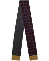 Etro - Wool And Silk Scarf With Metal Fringing And Two Motifs - Lyst