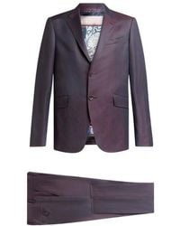 Etro - Single-Breasted Wool And Linen Suit - Lyst