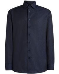Etro - Cotton Jacquard Shirt With Arnica Motif - Lyst