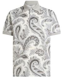 Etro - Floral Paisley Cotton Polo Shirt - Lyst