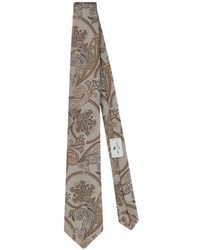 Etro - Cravatta A Micro Righe Con Paisley, Uomo - Lyst