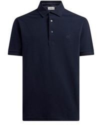 Etro - Plain-Coloured Cotton Polo Shirt With Printed Details - Lyst
