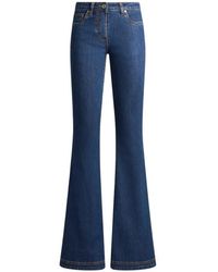 Etro - Flared Jeans With Embroidered Rear Logo - Lyst