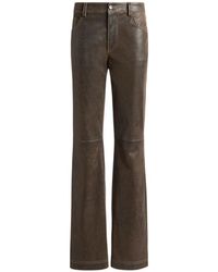 Etro - Leather Trousers - Lyst