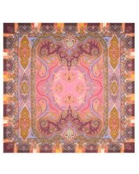 Etro - Wool And Silk Shawl With Print - Lyst