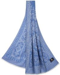 Etro - Schal Aus Einer Seidenmischung Mit Geometrischem Muster, Herren - Lyst