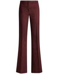 Etro - Hose Aus Leichtem Wollstoff Mit Jacquard-Muster, Damen, Größe - Lyst
