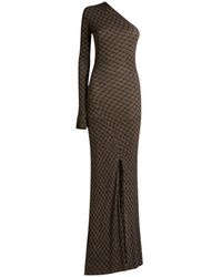 Etro - Ribbed Long Dress With Micro Diamond Motif - Lyst