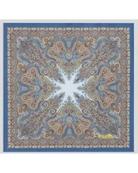 Etro - Silk Pocket Square With Floral Paisley Motif - Lyst