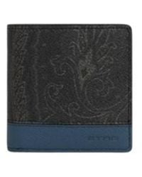 Etro - Compact Arnica Wallet With Leather Insert - Lyst