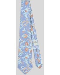Etro - Silk Jacquard Tie With Floral Motif - Lyst