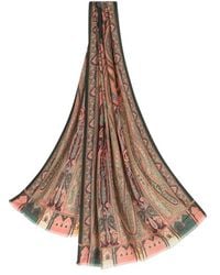 Etro - Sciarpa Sfrangiata Paisley, Donna - Lyst