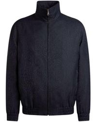 Etro - Turtleneck Jacquard Jacket With Arnica Motif - Lyst