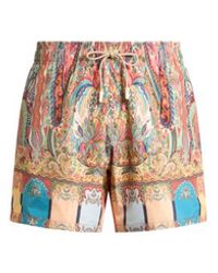 Etro - Swimsuit With Placed Floral Paisley Print - Lyst