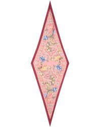 Etro - Diamond-Shaped Silk Scarf With Floral Paisley Motif - Lyst