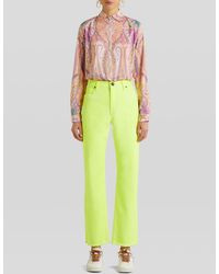 Etro Jeans Sfrangiati - Giallo