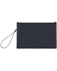 Etro - Large Nylon Jacquard Pouch - Lyst