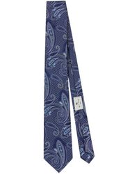 Etro - Cravatta Con Micro Motivo E Paisley, Uomo - Lyst