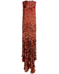 Etro - Robe Longue En Soie Brodée De Paillettes, Femme, Taille - Lyst
