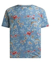 Etro - T-Shirt Aus Baumwolle Mit Floralem Print, Herren, Größe - Lyst