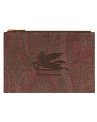 Etro - Medium Arnica Pouch With Pegaso Detail - Lyst