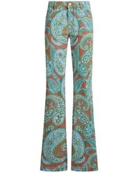 Etro - Flare-Jeans Mit Paisleys Allover, Damen, Größe - Lyst