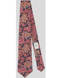 Etro - Silk Tie With Paisley Motif - Lyst