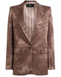 Etro - Jacquard Single-Breasted Jacket With Floral Paisley Motif - Lyst
