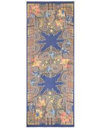 Etro - Wool, Cashmere And Silk Scarf With Paisley And Flower Motif - Lyst