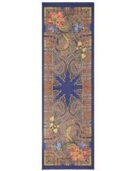 Etro - Wool, Cashmere And Silk Scarf With Paisley And Flower Motif - Lyst