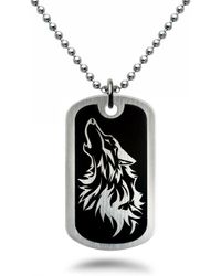 Links of London Soho Silver Dog Tag Pendant in Metallic - Lyst
