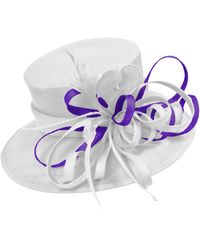 Etsy Caprilite White & Dark Purple Queen Hat Brim Occasion Hatinator Fascinator Weddings Formal