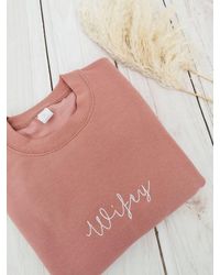 New Womens Ladies Wifey Slogan Print Sweatshirt Jumper Pullover Top UK 8-14 