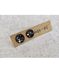 Etsy Glitter Earrings - Black