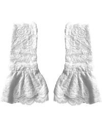 Etsy Lace Cuffs Frill White Gothic Victorian Wedding Fancy Dress Dinner Cocktail Tea Dance Halloween Long