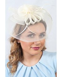 Etsy Cream Veil Beaded Floral Fascinator Ladies Fascinators Hatinators Wedding Guest Hats Race Day Headpieces - Metallic