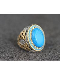 Etsy Sterling Silver 925 Turquoise Ring - Blue