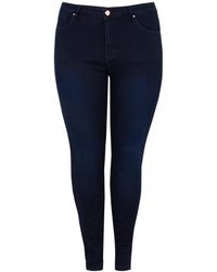 Asha Ripped Chic Evanscity Skinny Jeans In Black Fit Lyst Aj45RL