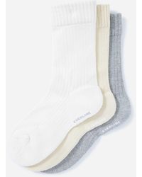 Everlane Organic Cotton Ribbed Crew Sock 3-pack - White