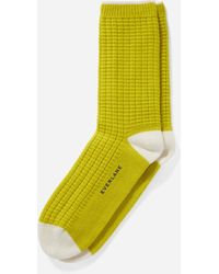 Everlane Belgian-waffle Wool–cashmere Sock Sweater - Green