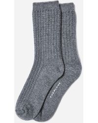 Everlane Belgian-waffle Wool–cashmere Sock Sweater - Gray