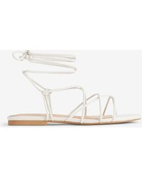 Express Lace-up Strappy Sandals Swan - White